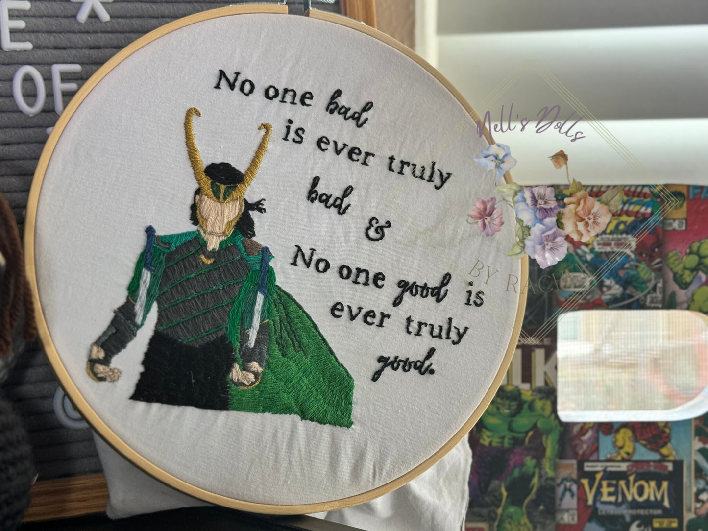 Loki Embroidery with Hoop