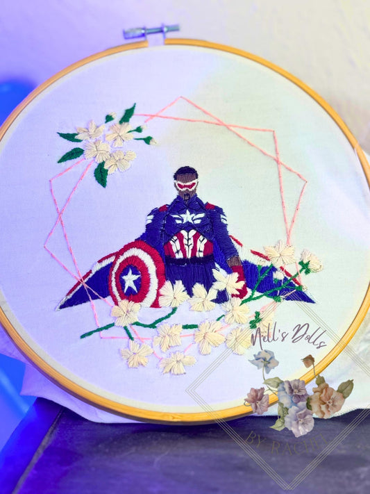 Sam Wilson Cherry Blossom Embroidery with Hoop
