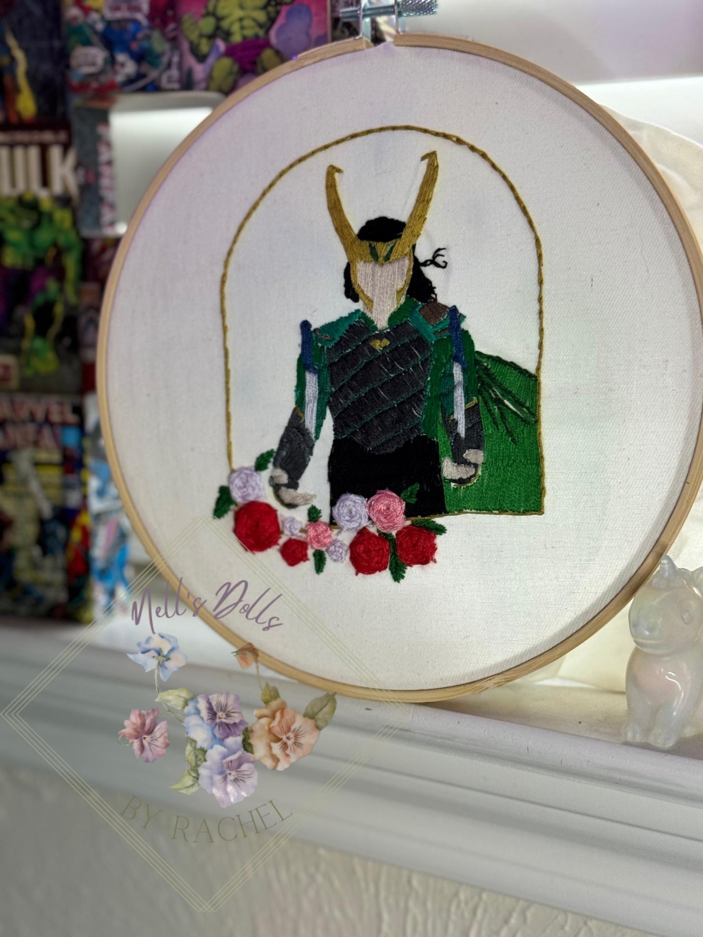 Loki Floral Embroidery with Hoop