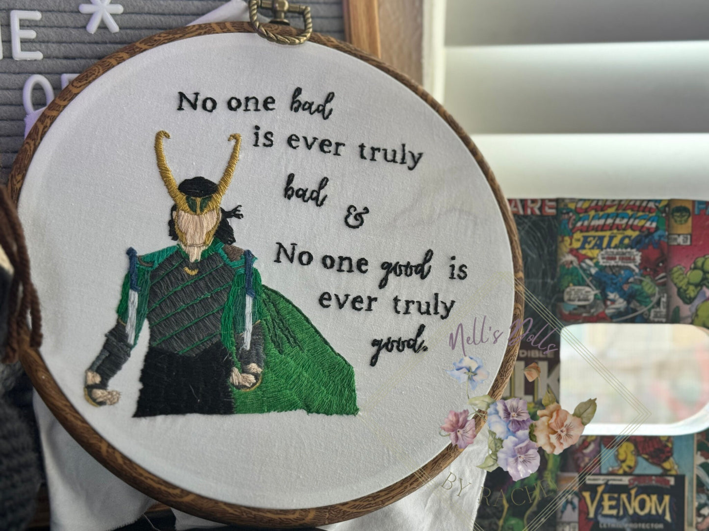 Loki Embroidery with Hoop