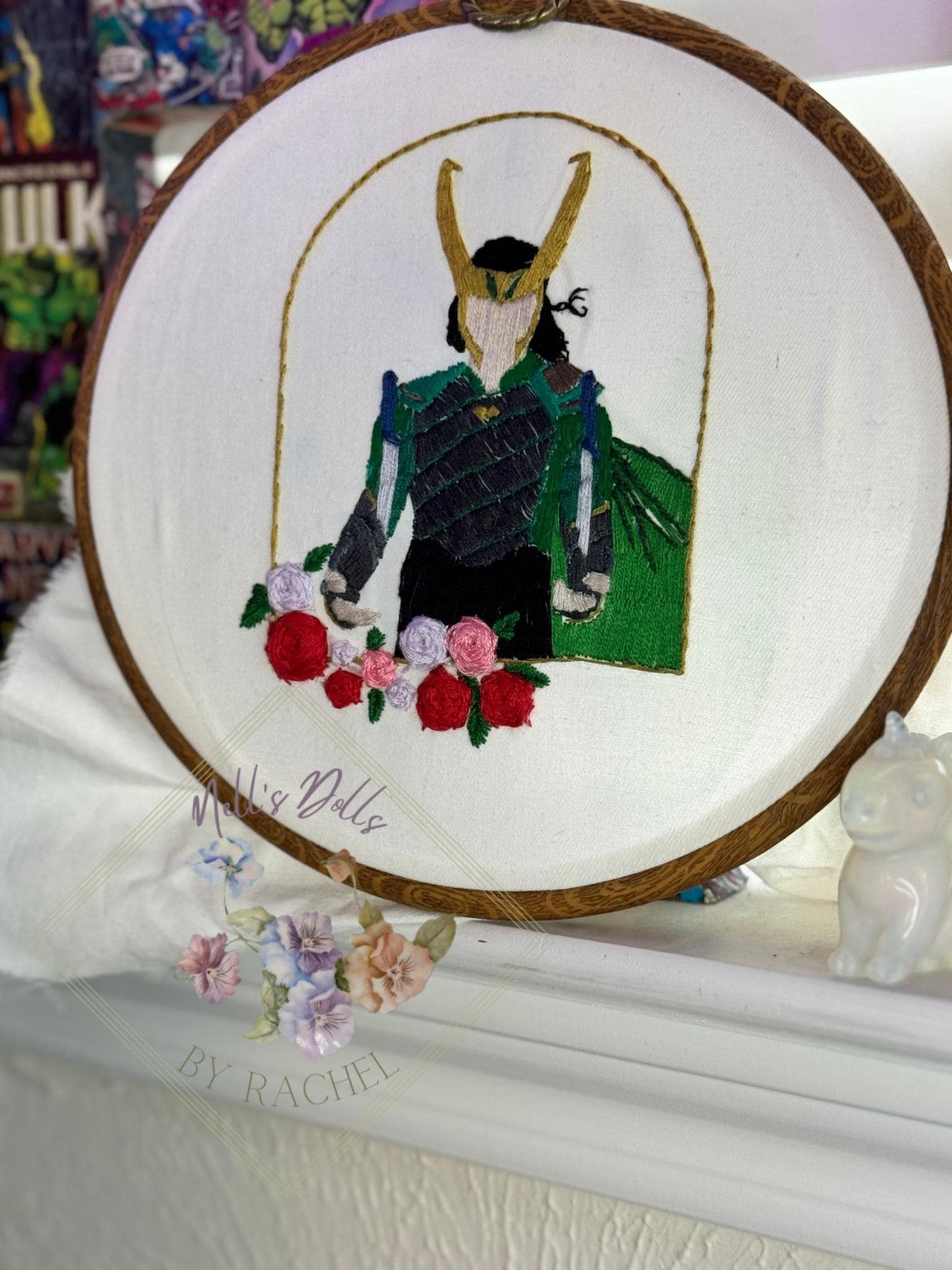 Loki Floral Embroidery with Hoop