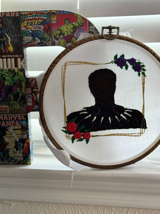 T'Challa Floral Hand Embroidery