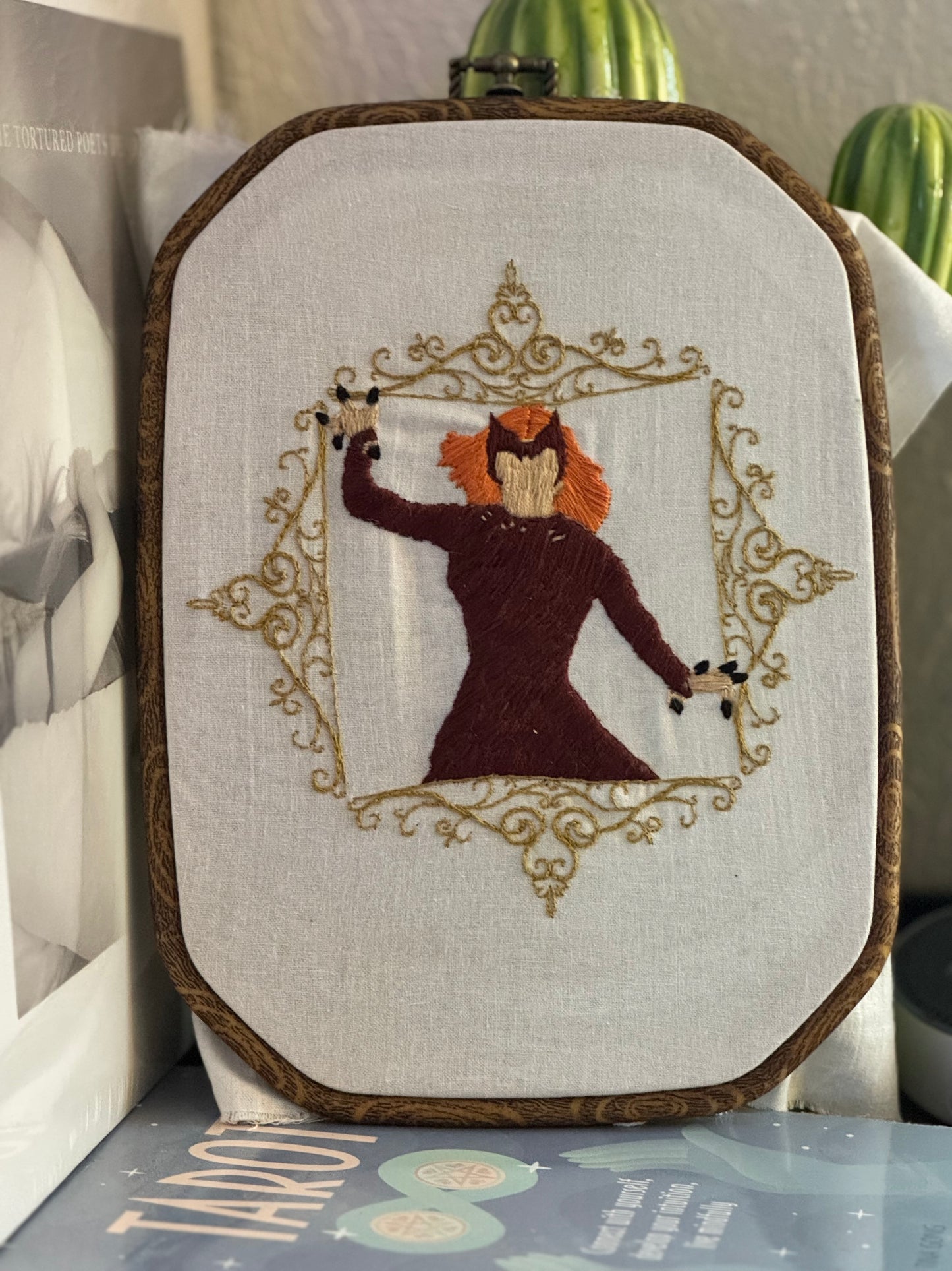 Scarlet Witch Hand Embroidered Art