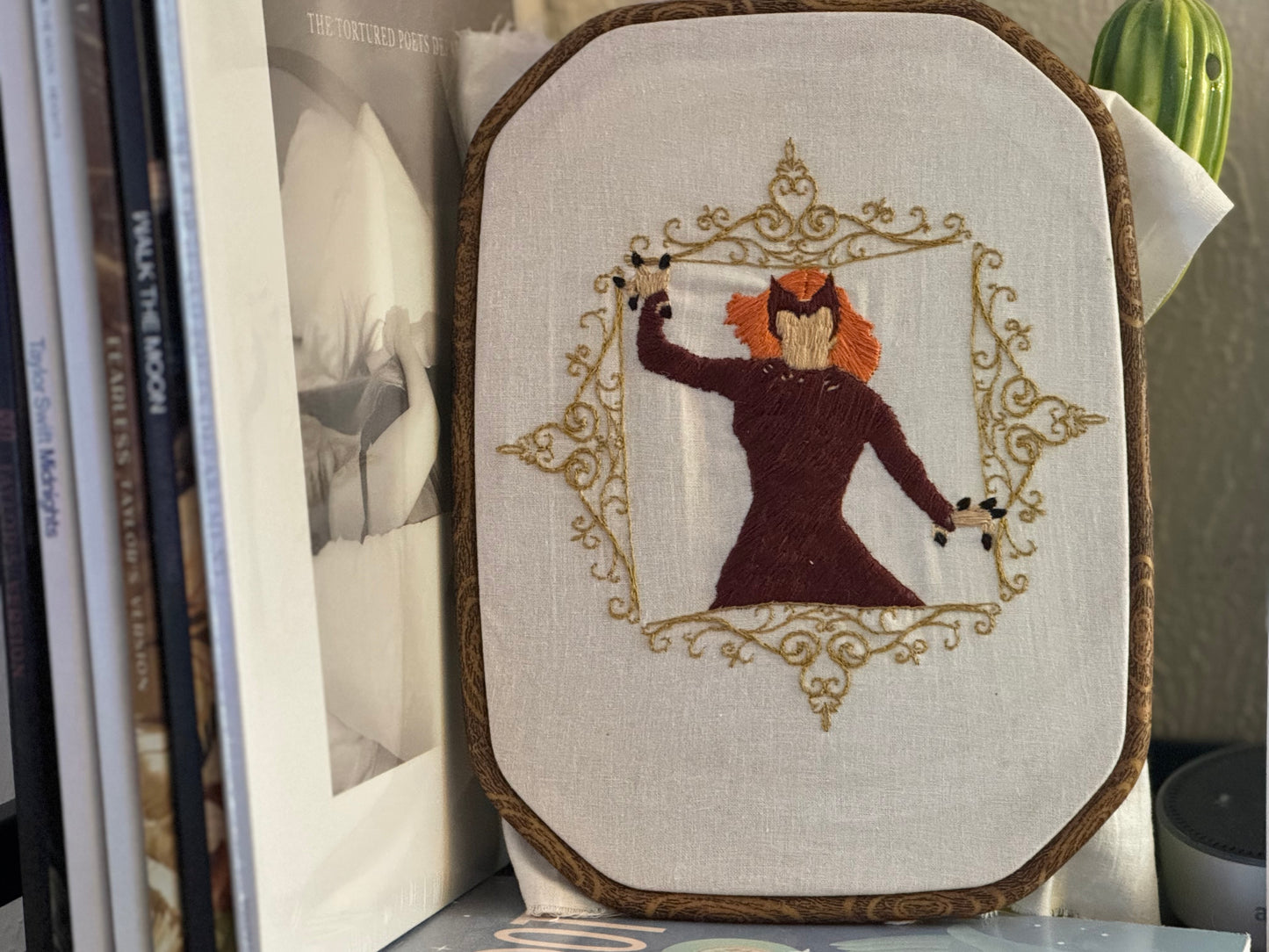 Scarlet Witch Hand Embroidered Art