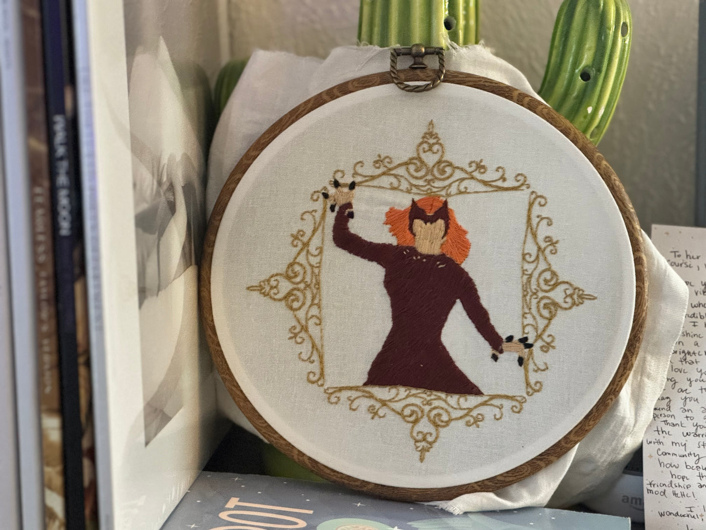 Scarlet Witch Hand Embroidered Art