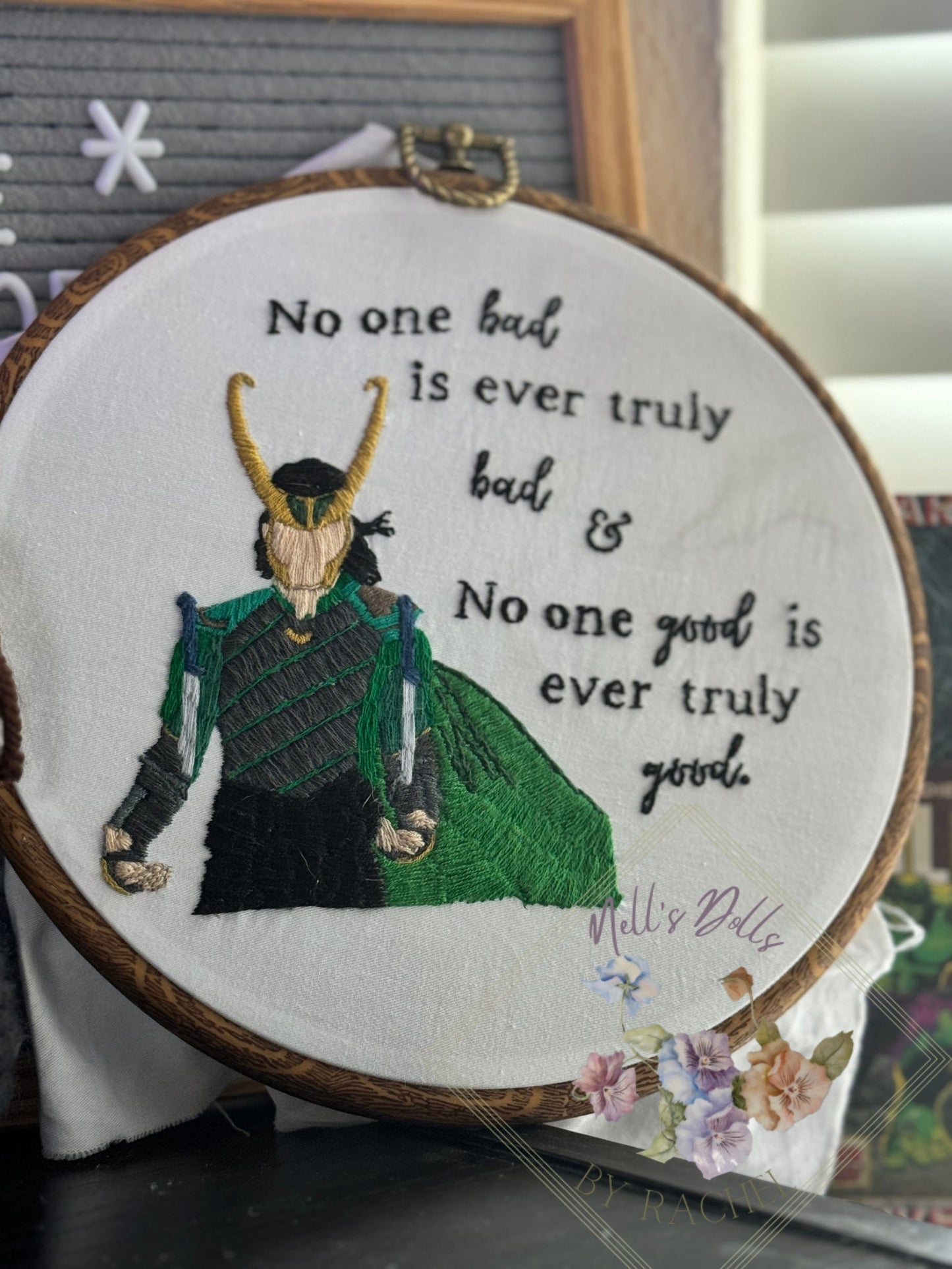 Loki Embroidery with Hoop